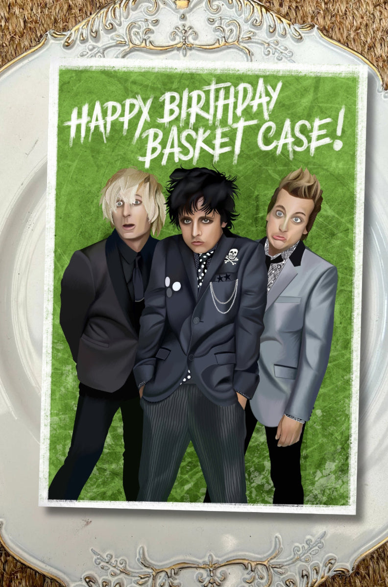 Basket Case Birthday Card - 90’s Pop Punk Nostalgia | Premium Recycled Cardstock | A5 Size