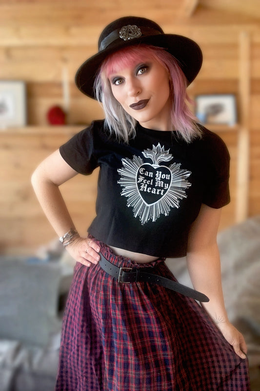 Can You Feel My Heart Crop Top — BMTH Fan Art | Gothic Alt Shirt | Bring Me The Horizon Inspired