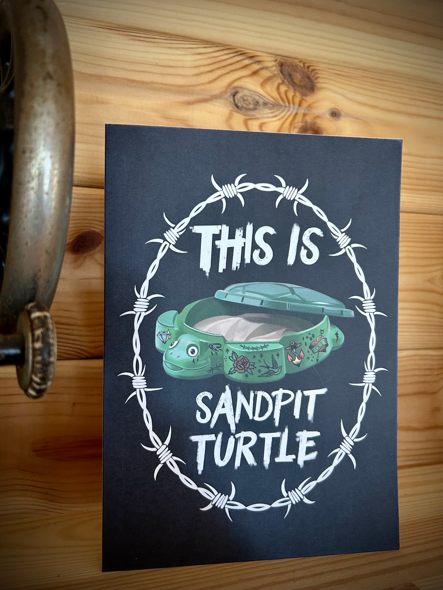This Is Sandpit Turtle – Gothic Alt Greetings Card Inspired by BMTH