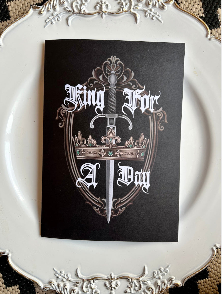 King for a day Father’s Day card, greetings card A5 sized, emo, gothic, pop punk