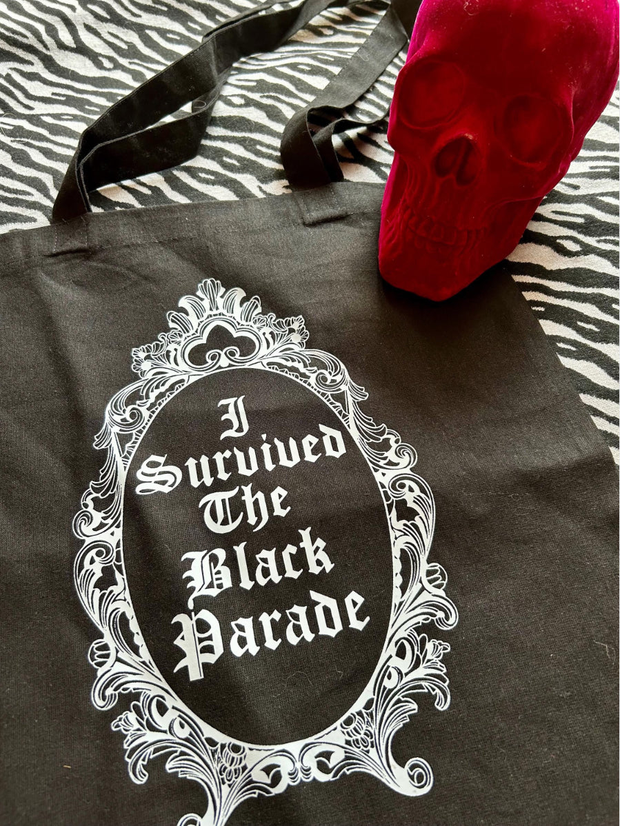 I Survived The Black Parade Tote Bag – Classic Black Design