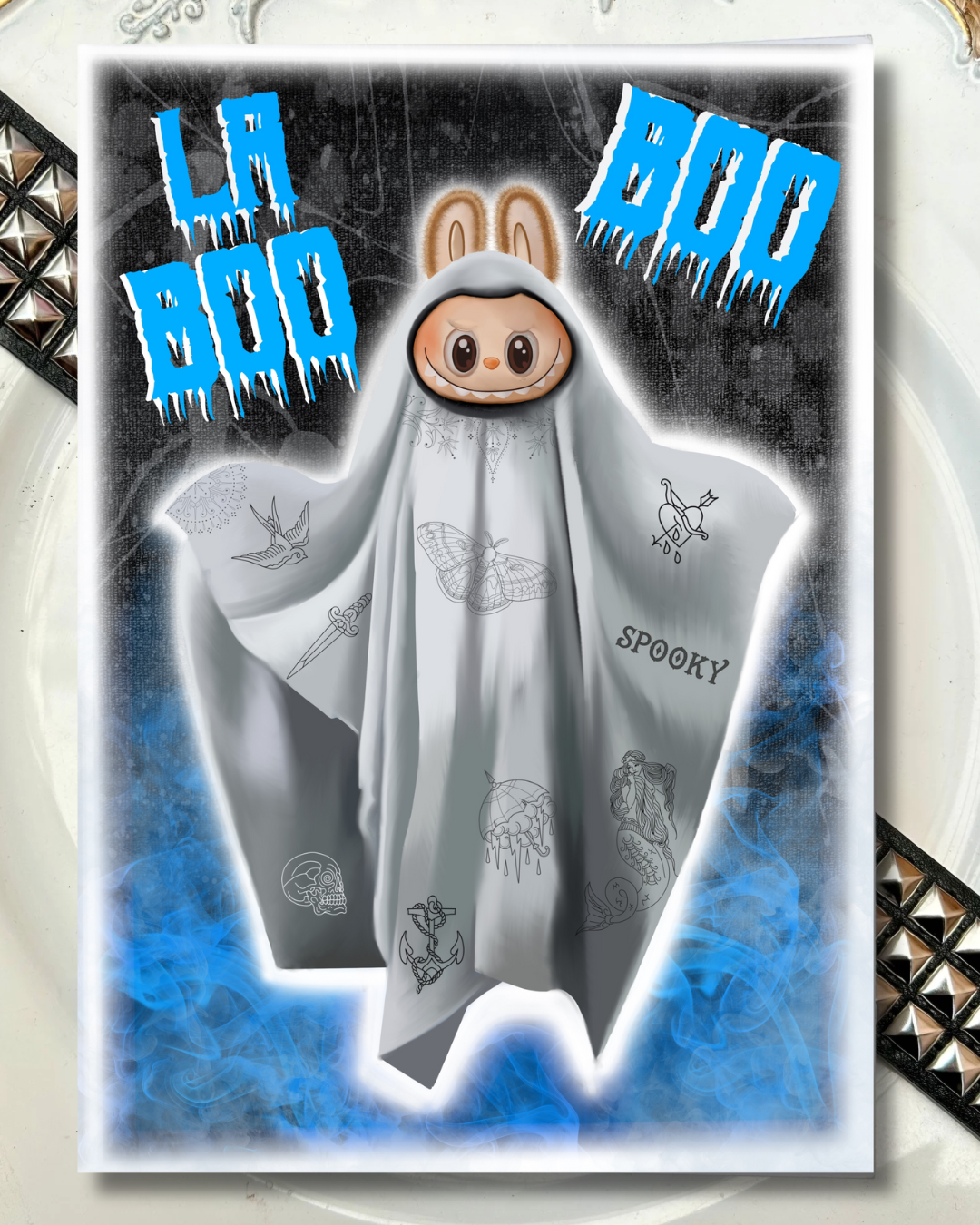 La Boo Boo – Halloween Art Print or Card | Labubu-Inspired Spooky Parody
