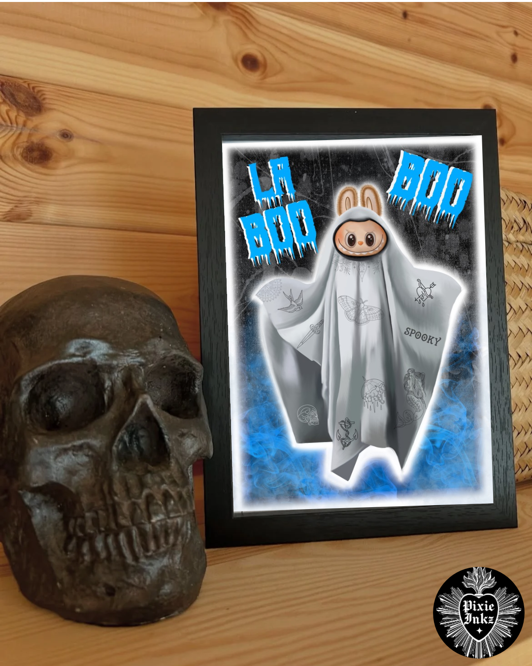 La Boo Boo – Halloween Art Print or Card | Labubu-Inspired Spooky Parody