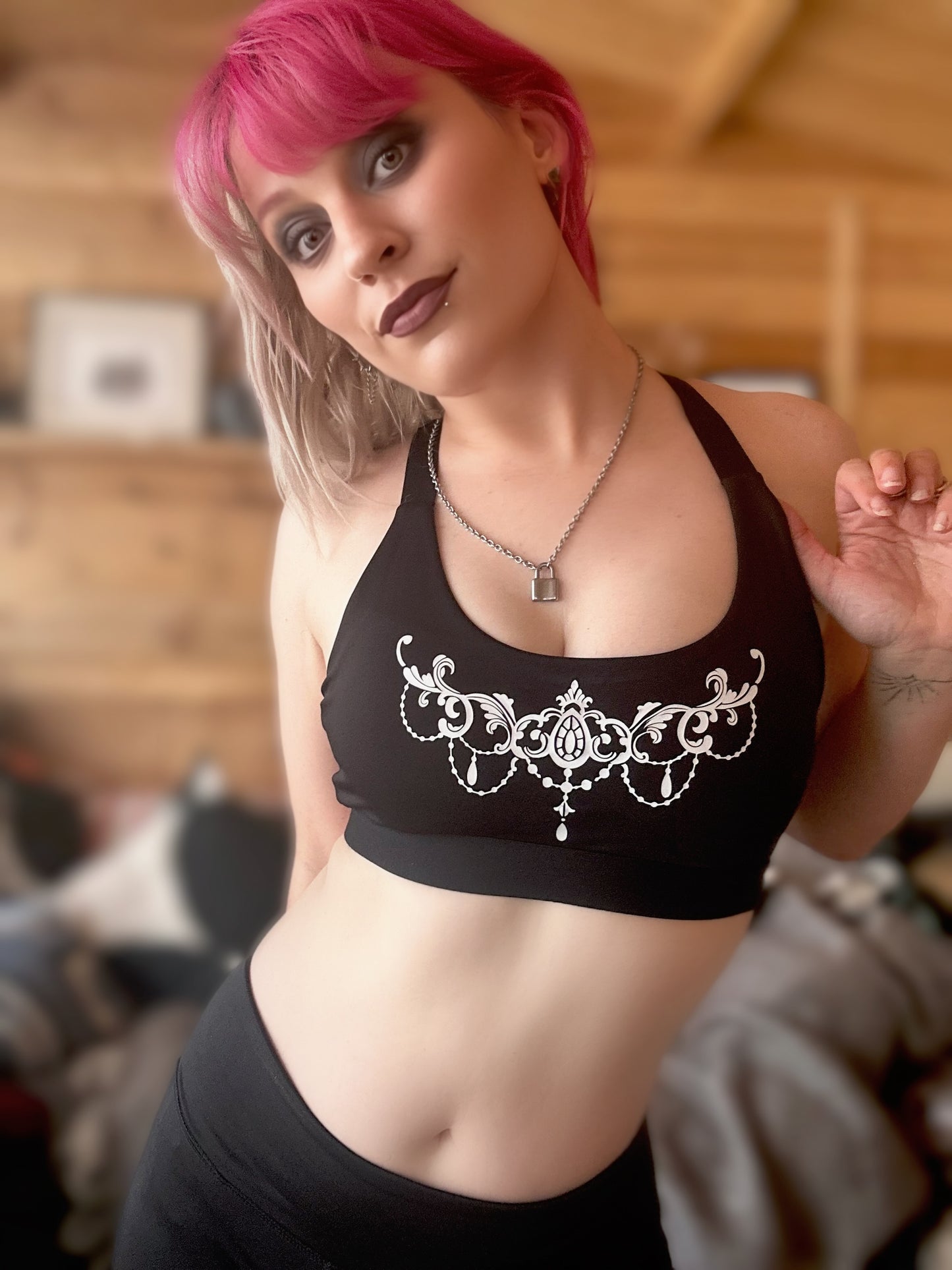 Gothic Filigree Sports Bra