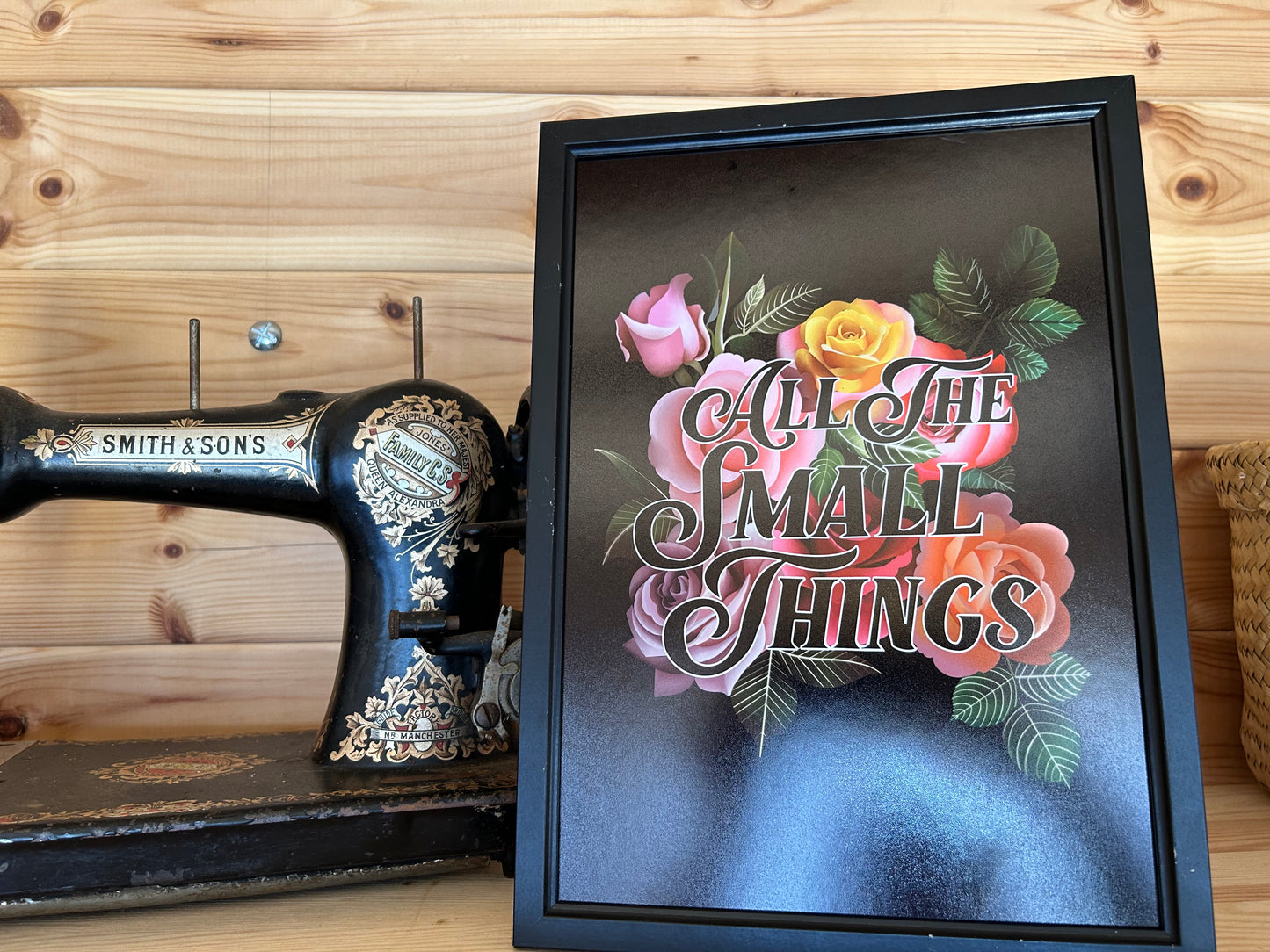 “All the Small Things” A4 Print – Floral Rose Design (Framed or Unframed)