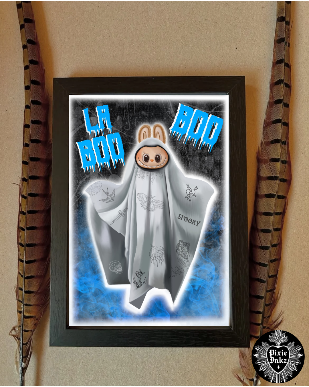 La Boo Boo – Halloween Art Print or Card | Labubu-Inspired Spooky Parody