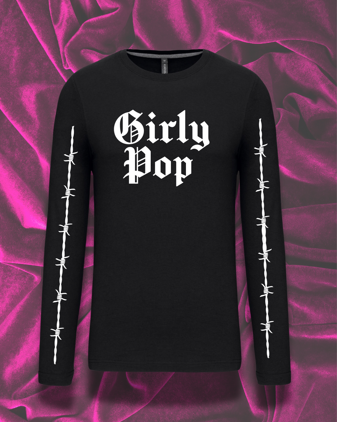 Girly Pop Long Sleeve Tee (Crop & Unisex Fit)