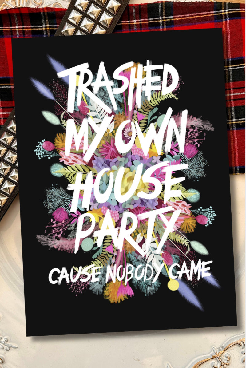 “Trashed My Own House Party” – Sum 41-Inspired A4 Art Print (Framed or Unframed)