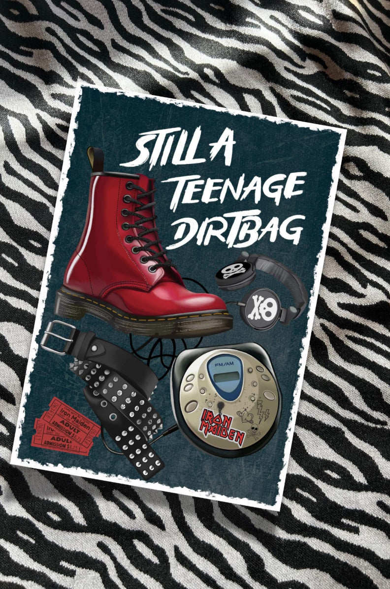 Still a Teenage Dirtbag Birthday Card - Nostalgic Pop Punk Emo, alternative