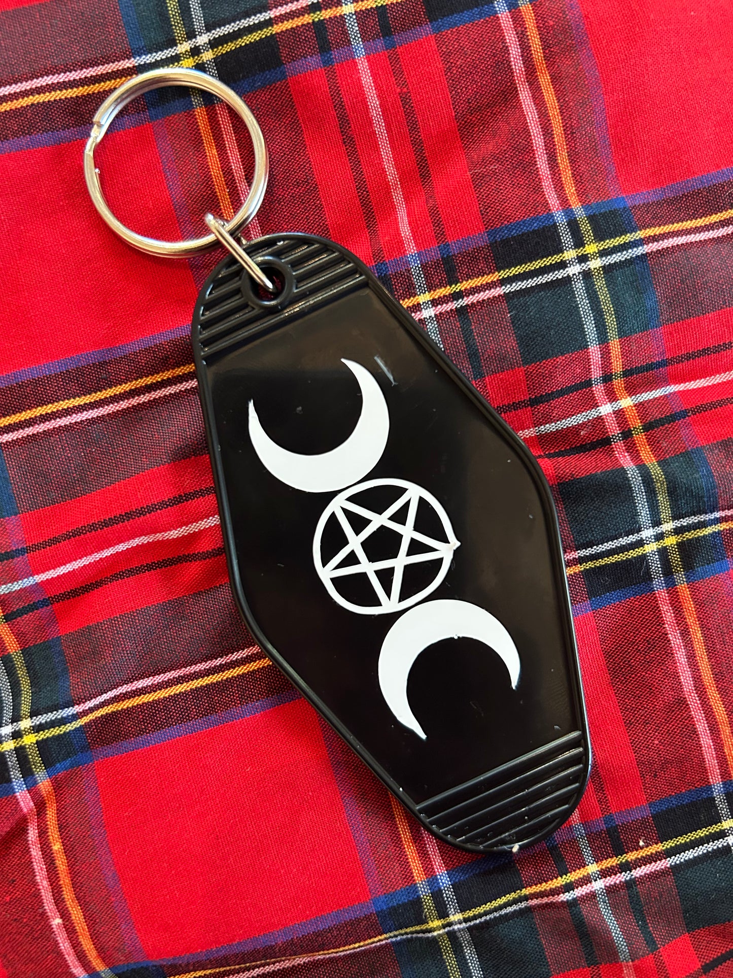 Coven Club Motel Key Ring | Witchy Symbol Bag Charm for Alt & Gothic Style