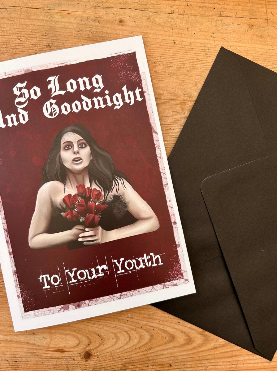 So Long and Goodnight – Emo MCR-Inspired Birthday Card