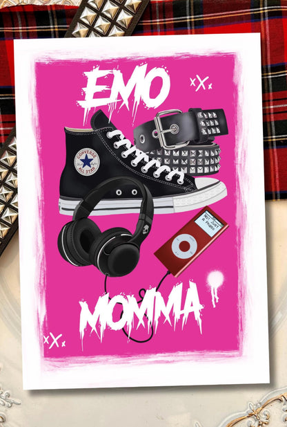 Emo Momma – A5 Greeting Card, Mother’s Day, birthday