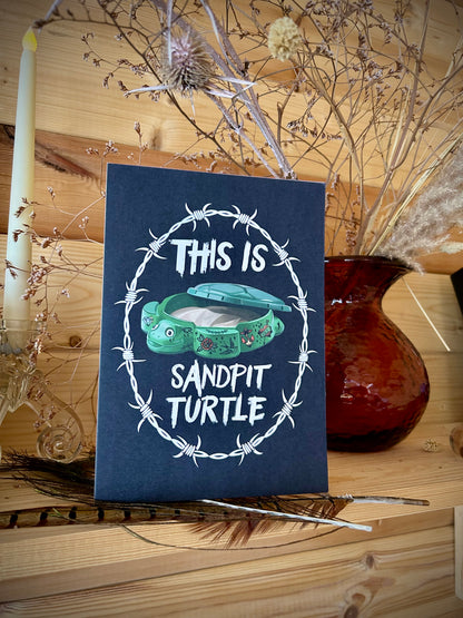 This Is Sandpit Turtle – Gothic Alt Greetings Card Inspired by BMTH