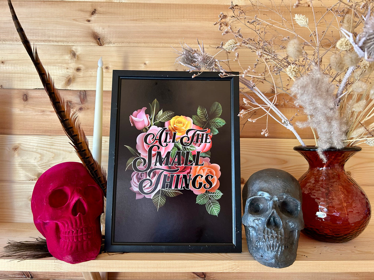 “All the Small Things” A4 Print – Floral Rose Design (Framed or Unframed)