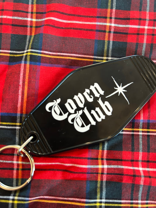 Coven Club Motel Key Ring | Witchy Symbol Bag Charm for Alt & Gothic Style