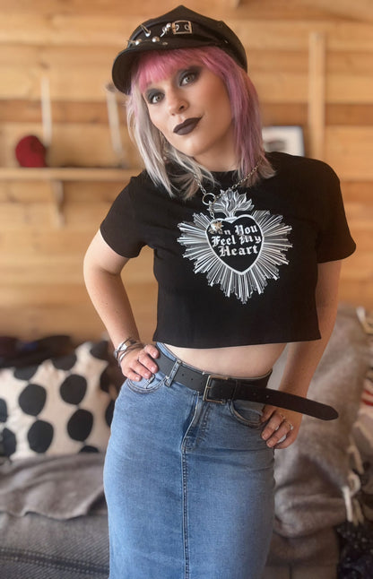 Can You Feel My Heart Crop Top — BMTH Fan Art | Gothic Alt Shirt | Bring Me The Horizon Inspired