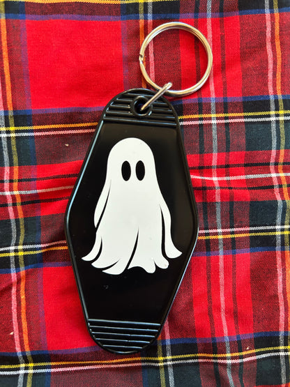 Paranormal Investigator Motel Key Ring | Ghost Bag Charm for Spooky Souls