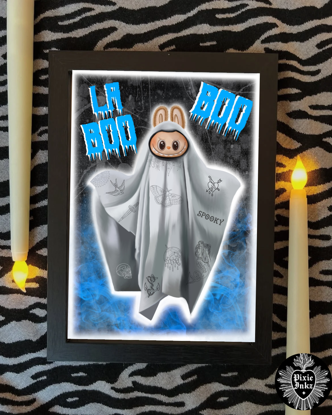 La Boo Boo – Halloween Art Print or Card | Labubu-Inspired Spooky Parody