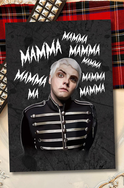 Gerard Way “Momma” A5 Card – MCR for Birthdays or Mother’s Day