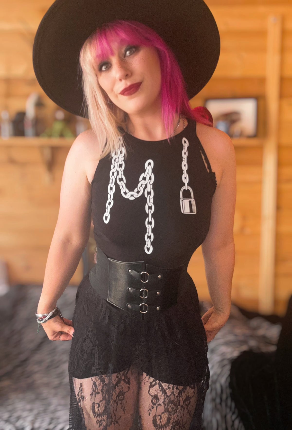 She Wants a Riot Chain Crop Top | Alternative Punk Graphic Tank