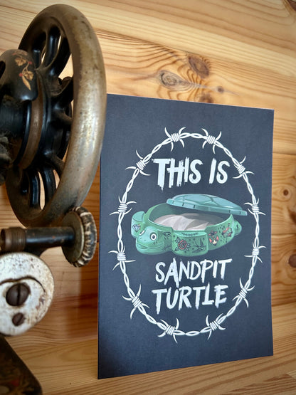 This Is Sandpit Turtle – Gothic Alt Greetings Card Inspired by BMTH