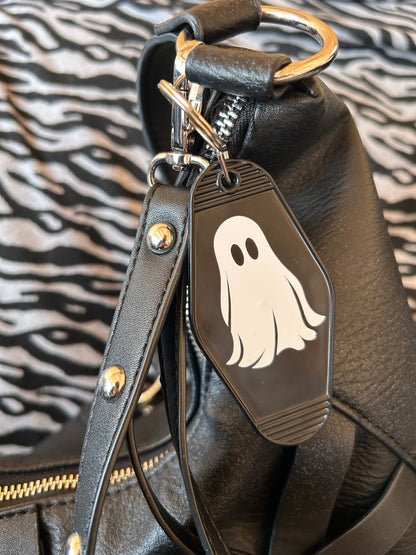 Paranormal Investigator Motel Key Ring | Ghost Bag Charm for Spooky Souls