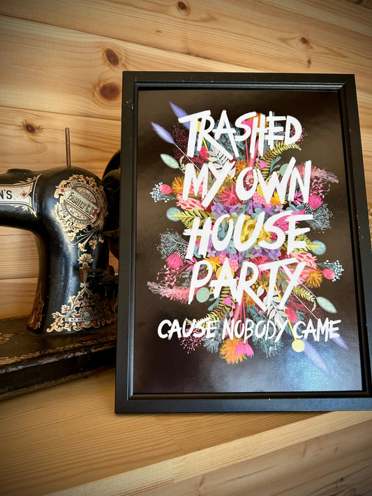 “Trashed My Own House Party” – Sum 41-Inspired A4 Art Print (Framed or Unframed)