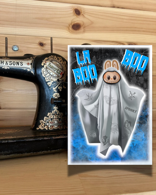 La Boo Boo – Halloween Art Print or Card | Labubu-Inspired Spooky Parody