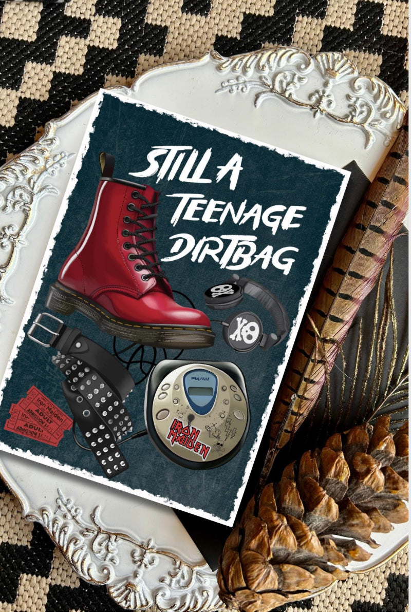 Still a Teenage Dirtbag Birthday Card - Nostalgic Pop Punk Emo, alternative