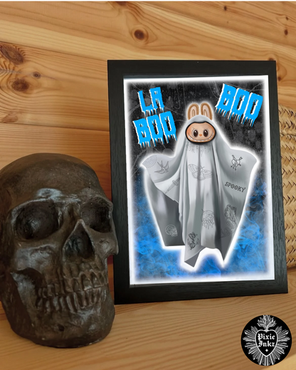 La Boo Boo – Halloween Art Print or Card | Labubu-Inspired Spooky Parody