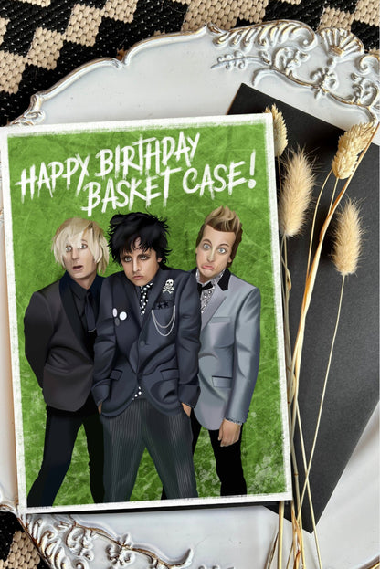 Basket Case Birthday Card - 90’s Pop Punk Nostalgia | Premium Recycled Cardstock | A5 Size