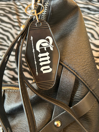 Emo Motel Key Ring | Barbed Wire Bag Charm for Emo & Alt Aesthetics