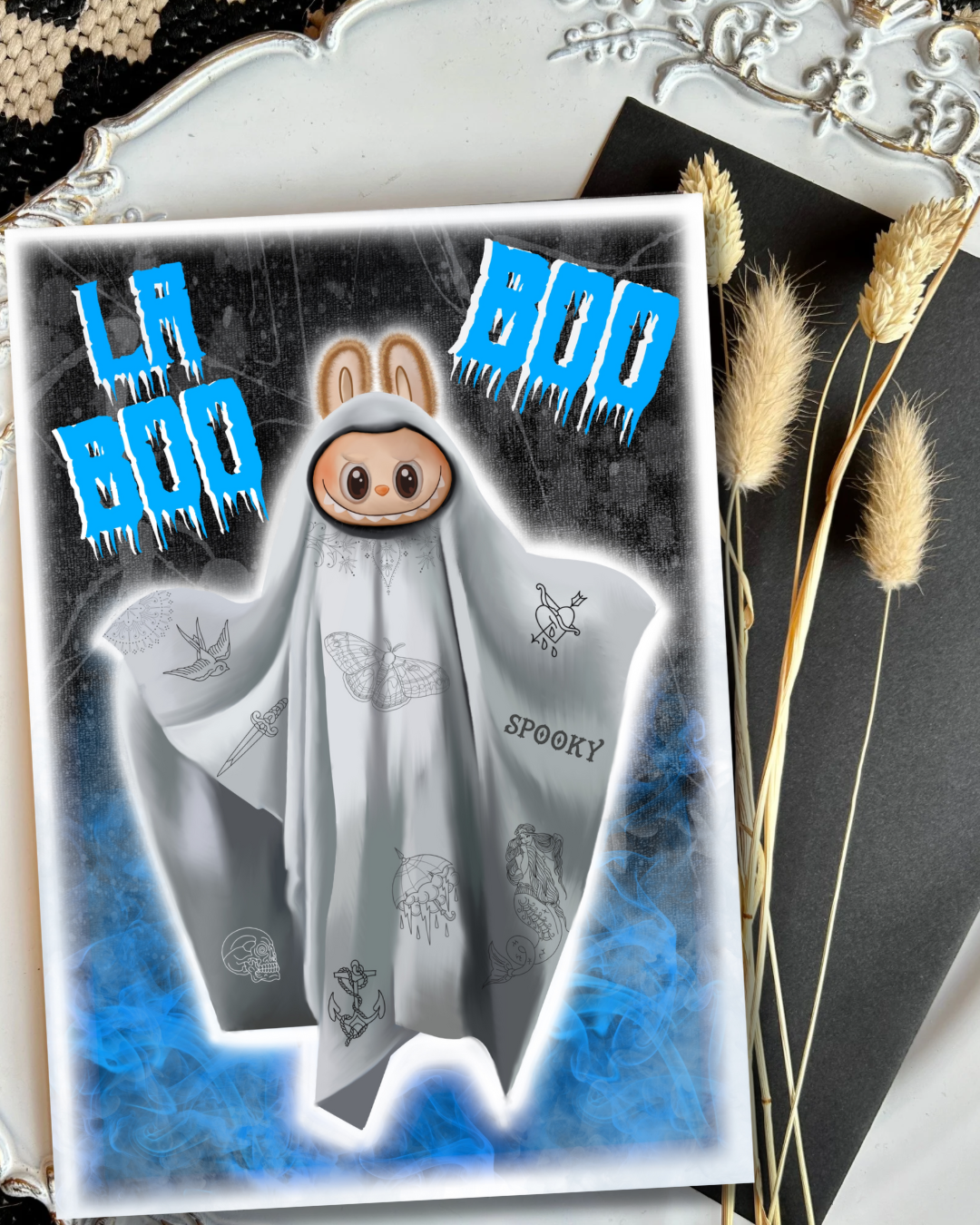 La Boo Boo – Halloween Art Print or Card | Labubu-Inspired Spooky Parody