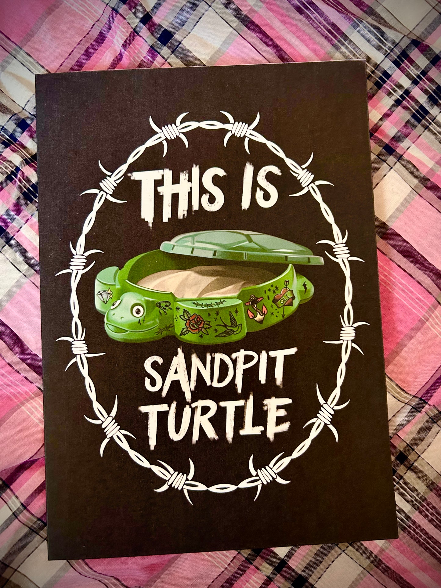 This Is Sandpit Turtle – Gothic Alt Greetings Card Inspired by BMTH
