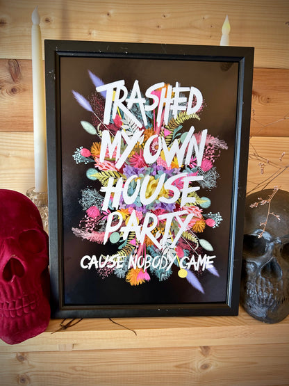 “Trashed My Own House Party” – Sum 41-Inspired A4 Art Print (Framed or Unframed)
