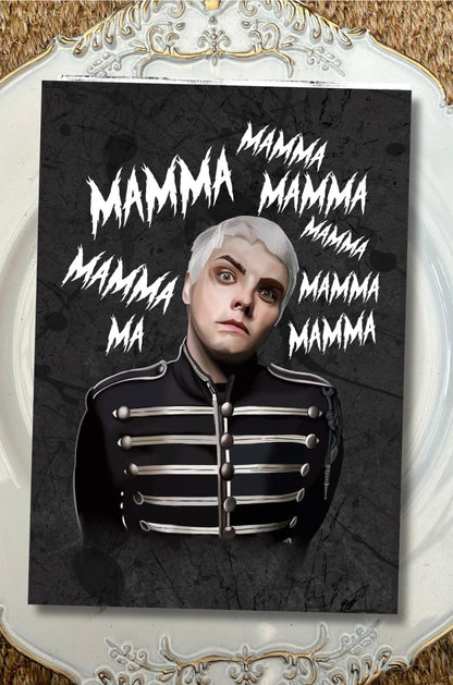 Gerard Way “Momma” A5 Card – MCR for Birthdays or Mother’s Day