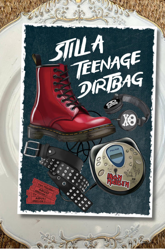 Still a Teenage Dirtbag Birthday Card - Nostalgic Pop Punk Emo, alternative