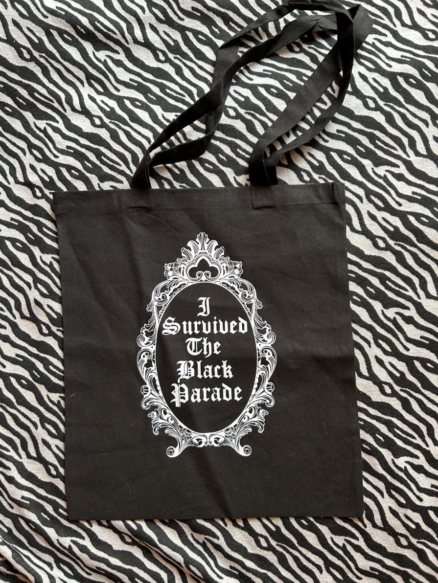 I Survived The Black Parade Tote Bag – Classic Black Design