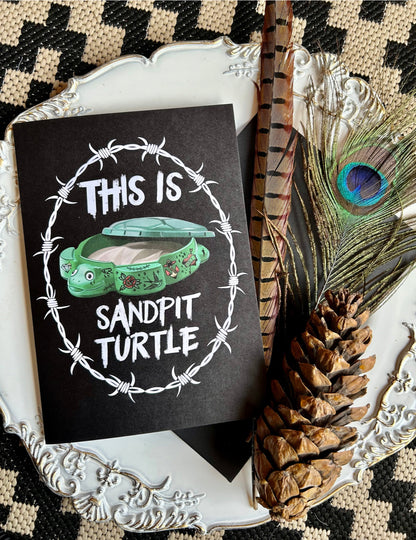 This Is Sandpit Turtle – Gothic Alt Greetings Card Inspired by BMTH