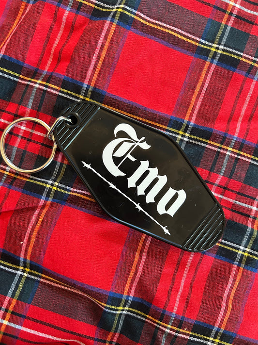 Emo Motel Key Ring | Barbed Wire Bag Charm for Emo & Alt Aesthetics