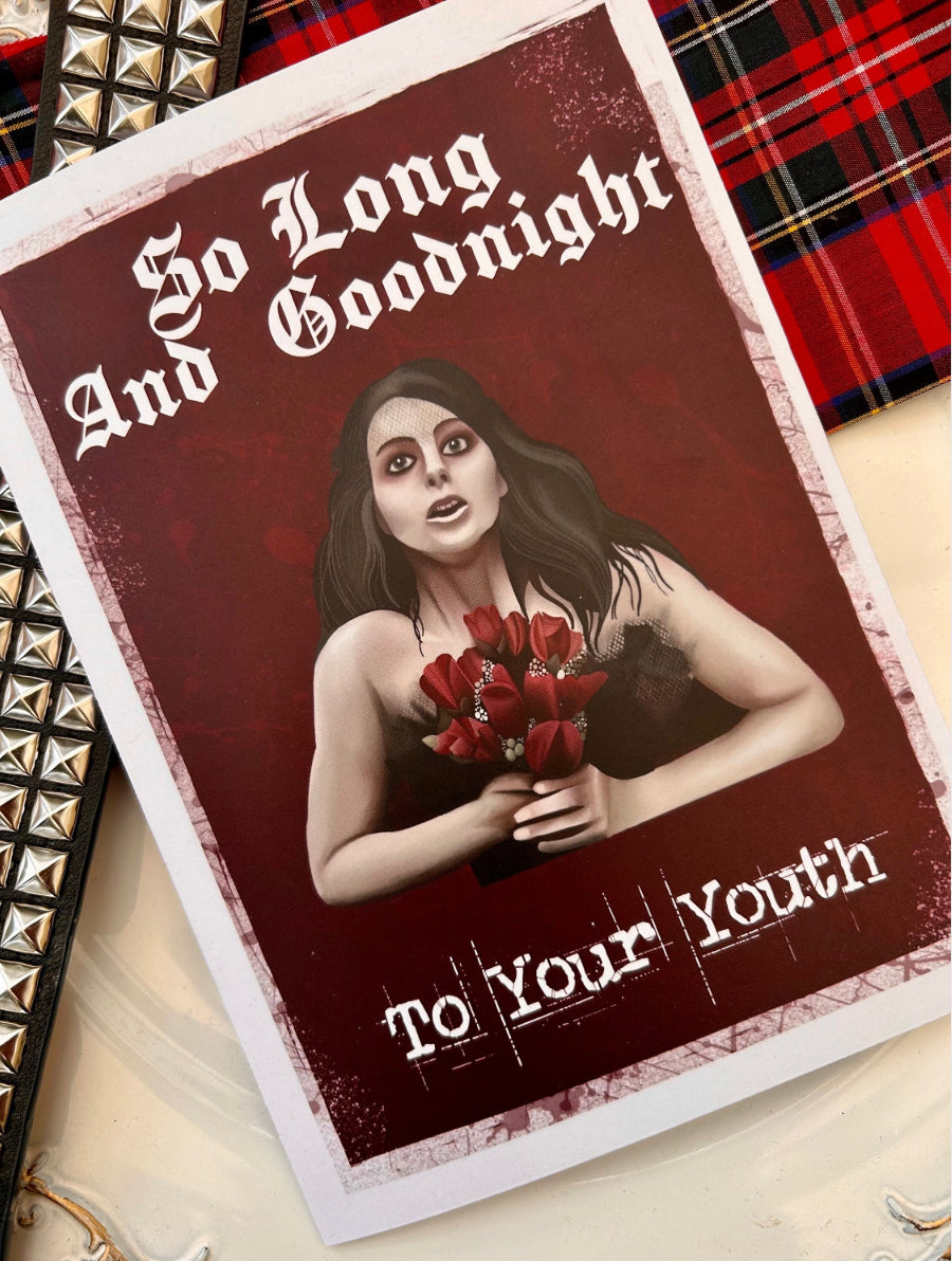 So Long and Goodnight – Emo MCR-Inspired Birthday Card