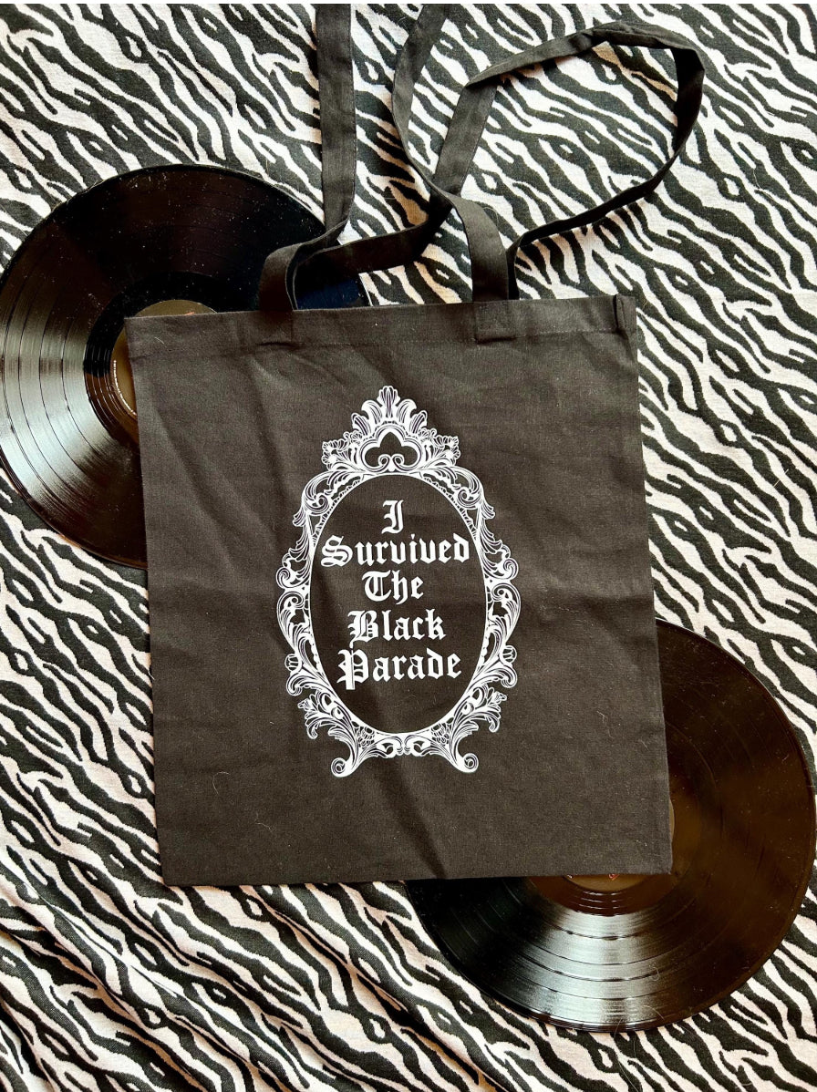 I Survived The Black Parade Tote Bag – Classic Black Design