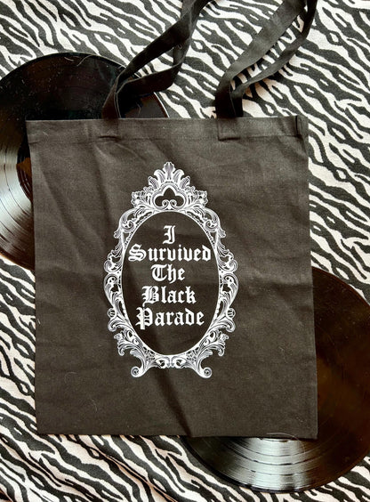 I Survived The Black Parade Tote Bag – Classic Black Design