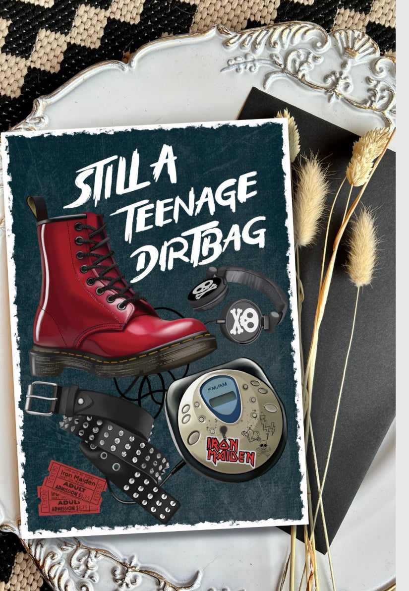 Still a Teenage Dirtbag Birthday Card - Nostalgic Pop Punk Emo, alternative