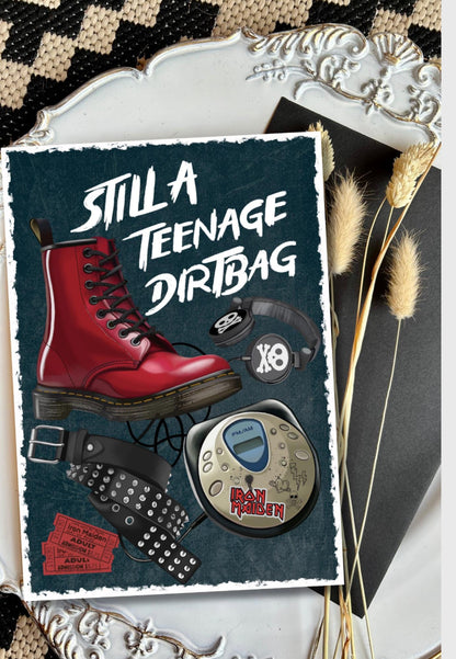 Still a Teenage Dirtbag Birthday Card - Nostalgic Pop Punk Emo, alternative