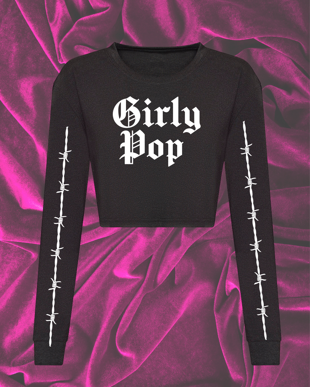 Girly Pop Long Sleeve Tee (Crop & Unisex Fit)