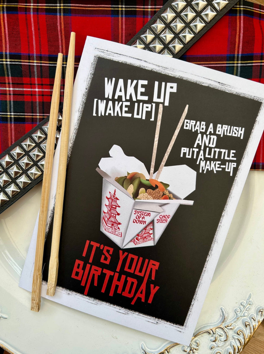 System of a Down Birthday Card – Chop Suey Inspired Design