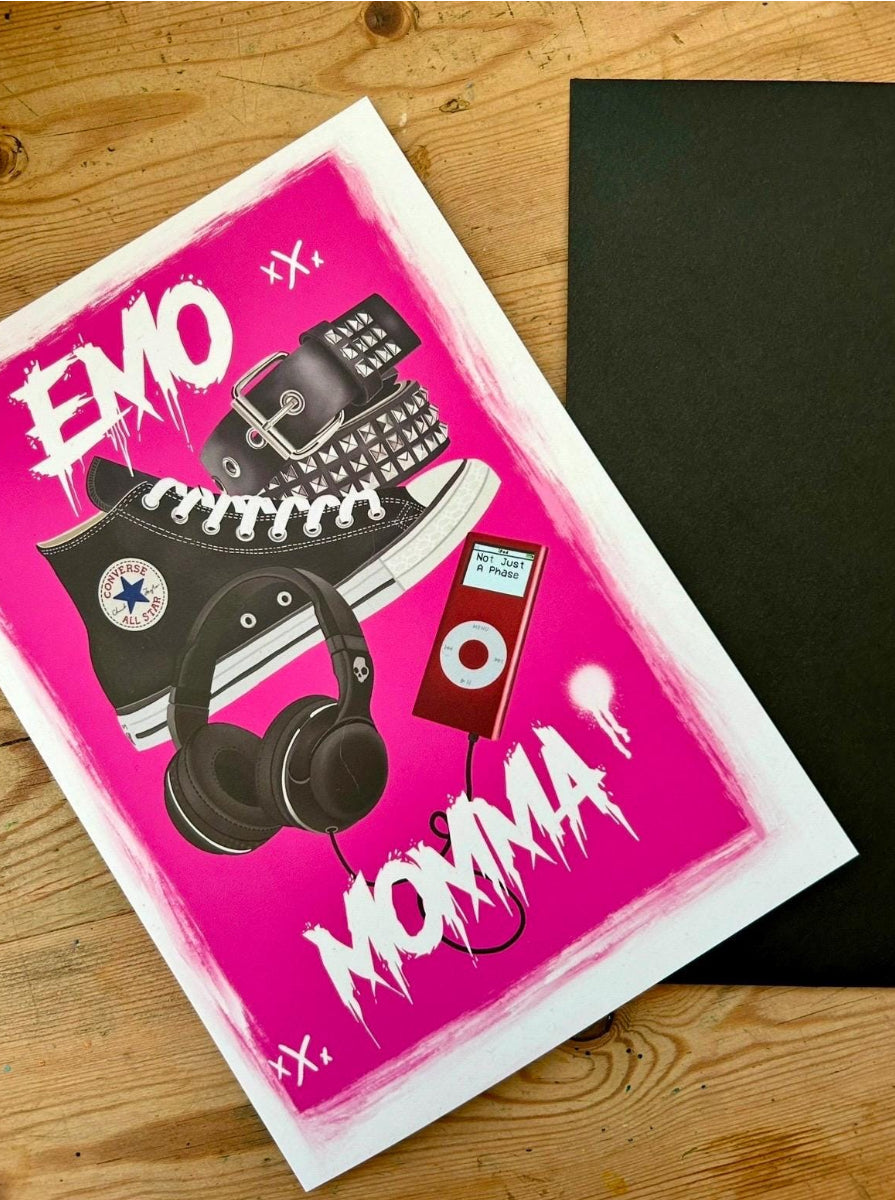 Emo Momma – A5 Greeting Card, Mother’s Day, birthday