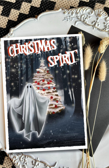Christmas Spirit Sheet Ghost Card