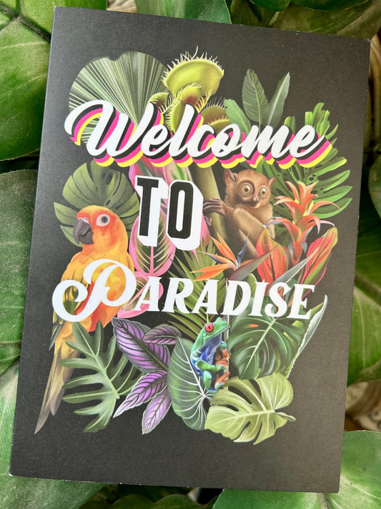 Welcome To Paradise, Greetings Card. Emo/Pop Punk A5 Wall Art